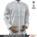men's white linen shirt with french cuffs and one chest pocket